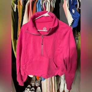 Lululemon Scuba Oversized Funnel Neck Half Zip- Sonic Pink